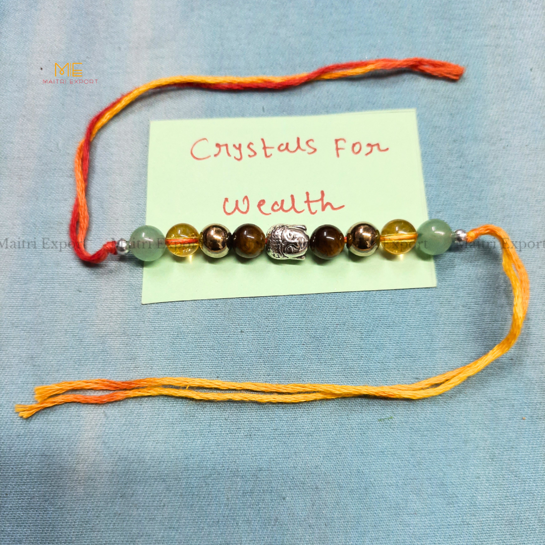 Natural crystal stone purposed rakhi-Maitri Export | Crystals Store