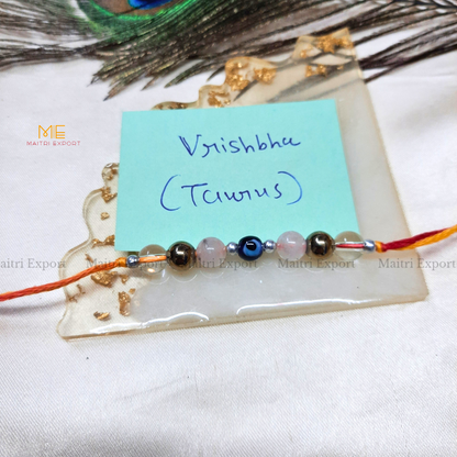 Natural crystal stone based zodiac sign rakhi-Maitri Export | Crystals Store