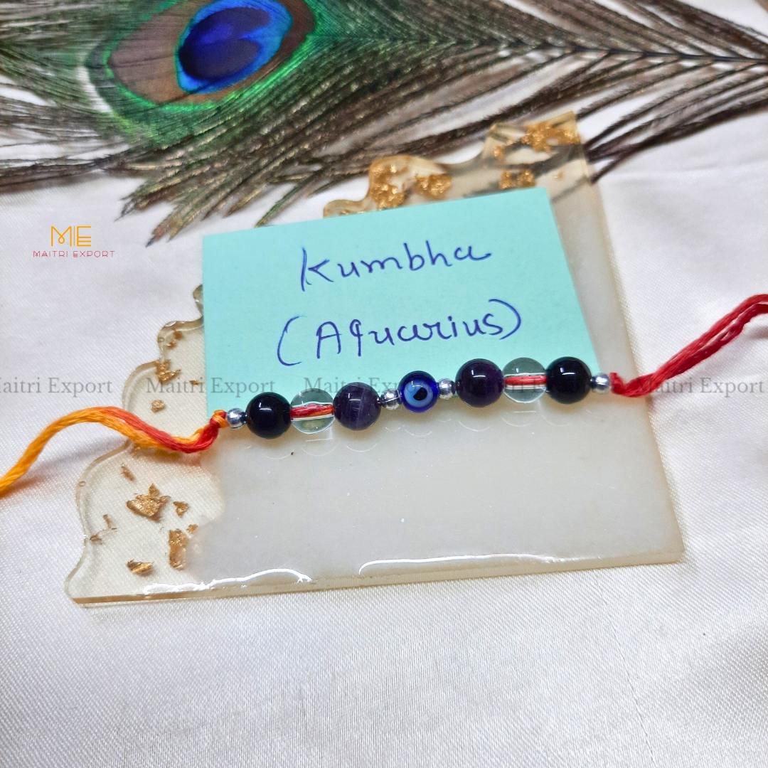 Natural crystal stone based zodiac sign rakhi-Maitri Export | Crystals Store