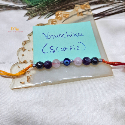 Natural crystal stone based zodiac sign rakhi-Maitri Export | Crystals Store