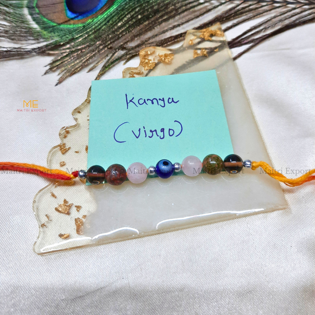 Natural crystal stone based zodiac sign rakhi-Maitri Export | Crystals Store