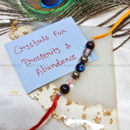 Natural crystal stone purposed rakhi-Maitri Export | Crystals Store