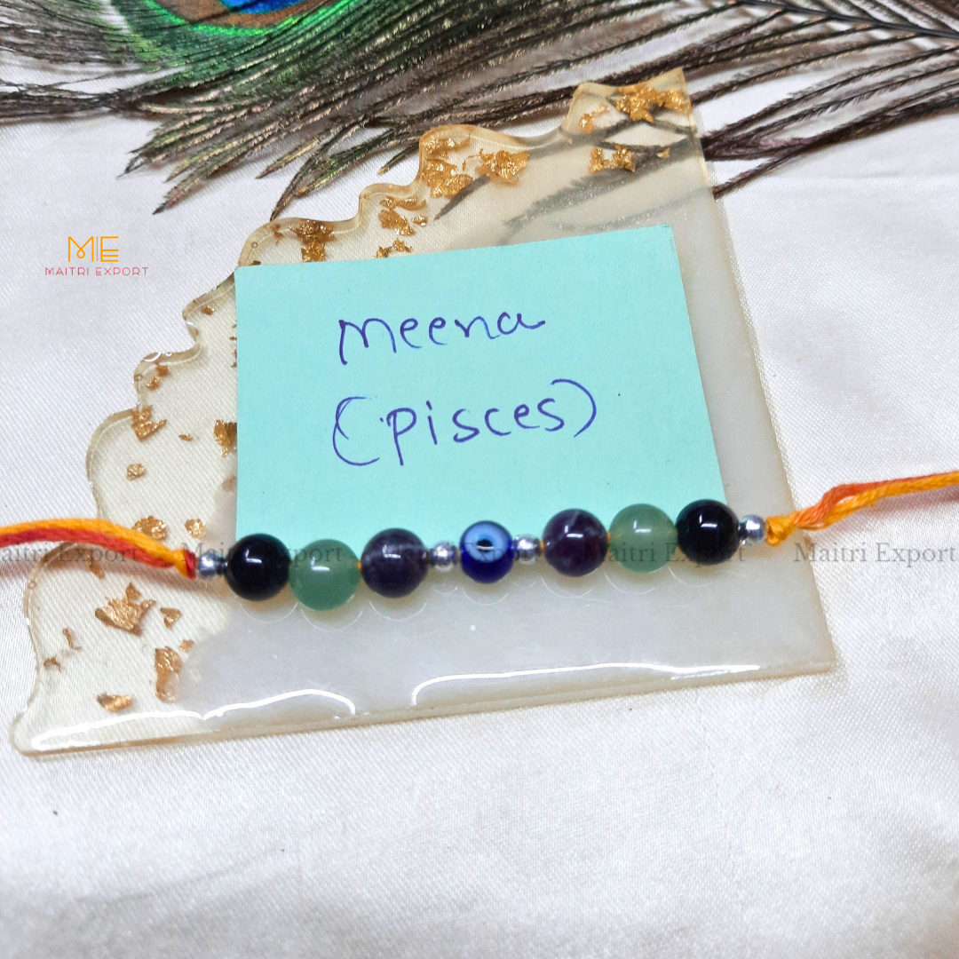 Natural crystal stone based zodiac sign rakhi-Maitri Export | Crystals Store