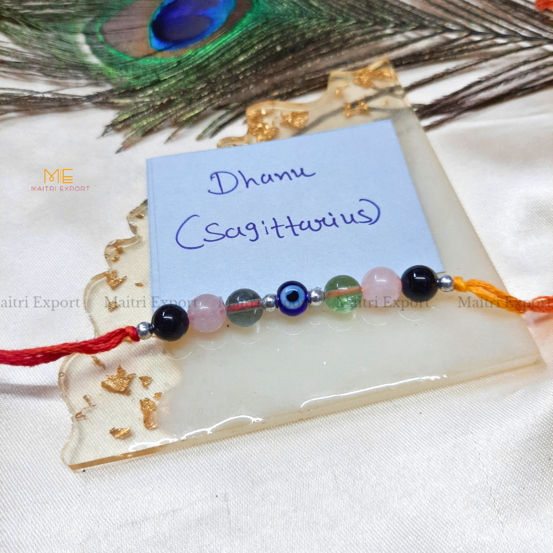 Natural crystal stone based zodiac sign rakhi-Maitri Export | Crystals Store