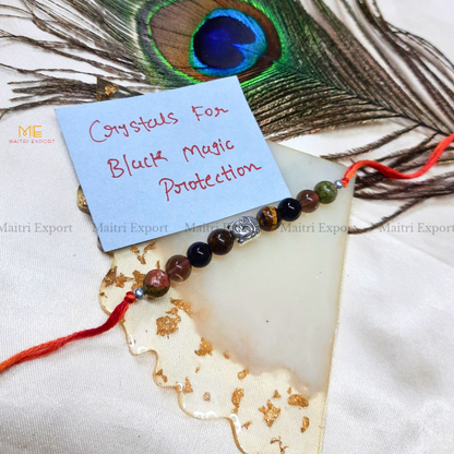 Natural crystal stone purposed rakhi-Maitri Export | Crystals Store