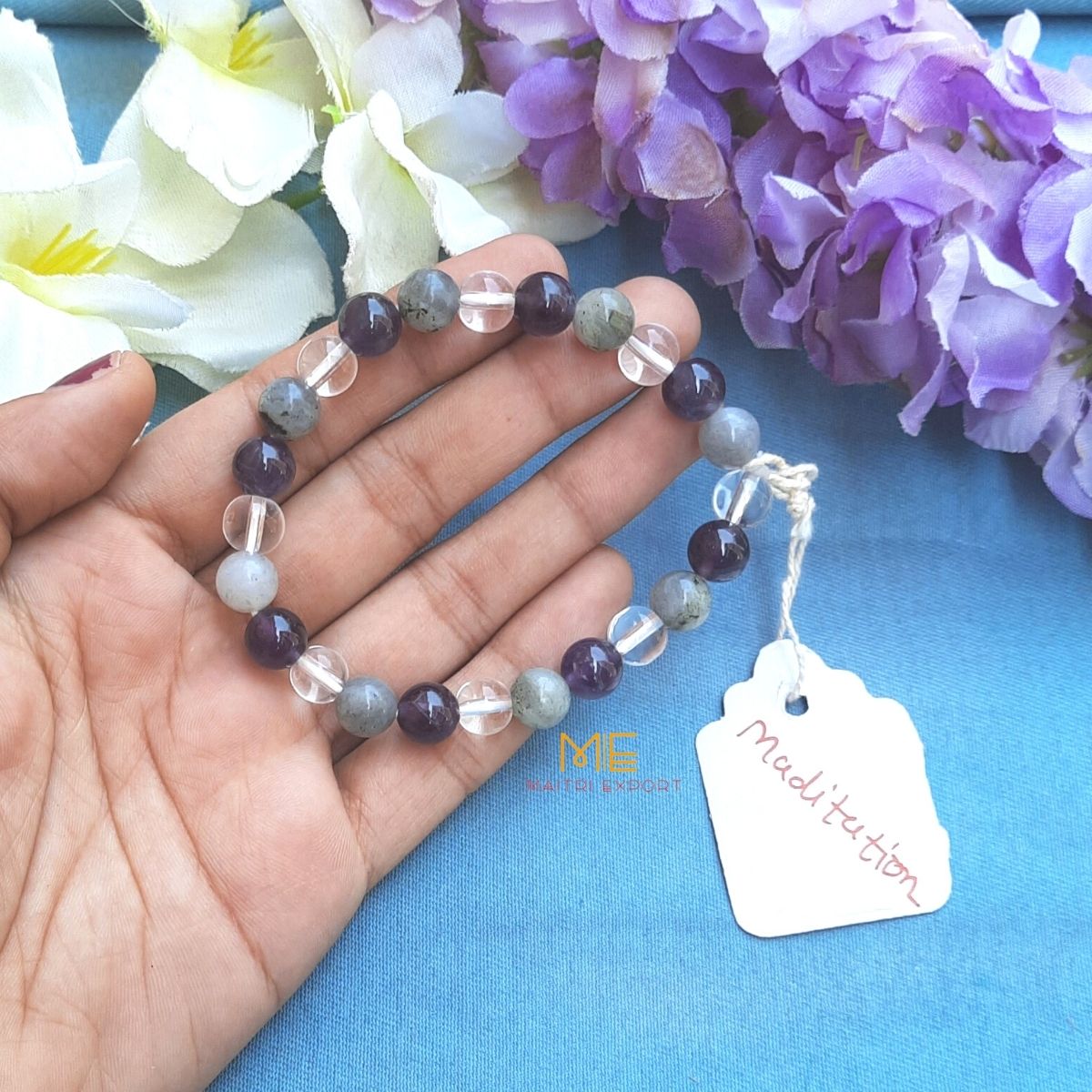 Different purpose based 8mm crystal bead bracelet-Meditation-Maitri Export | Crystals Store