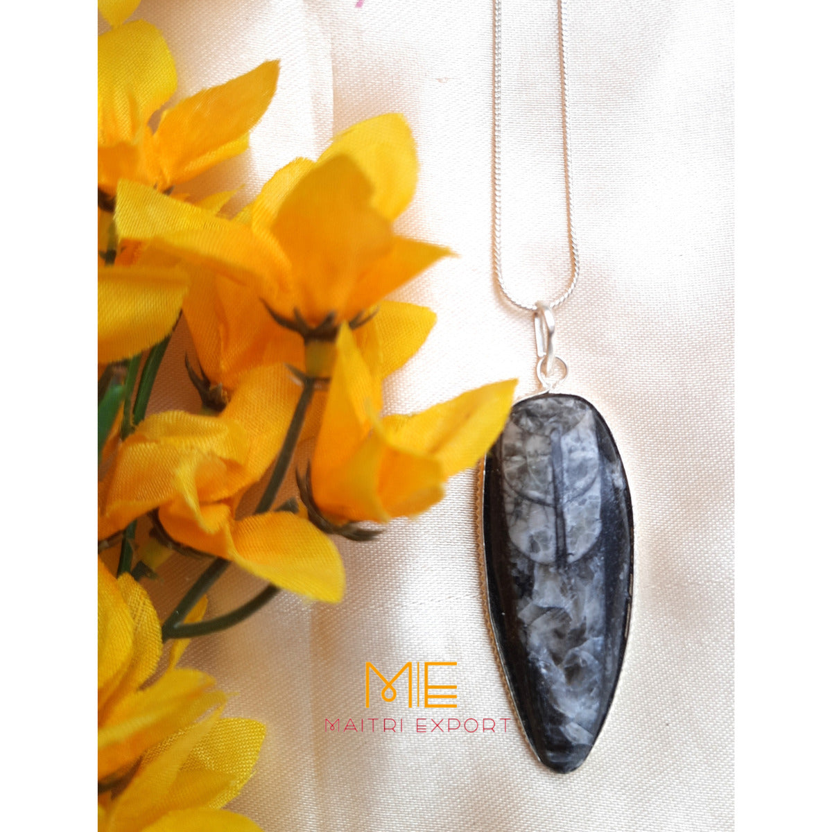 Kuber stone / orthoceras Pendant-Maitri Export | Crystals Store