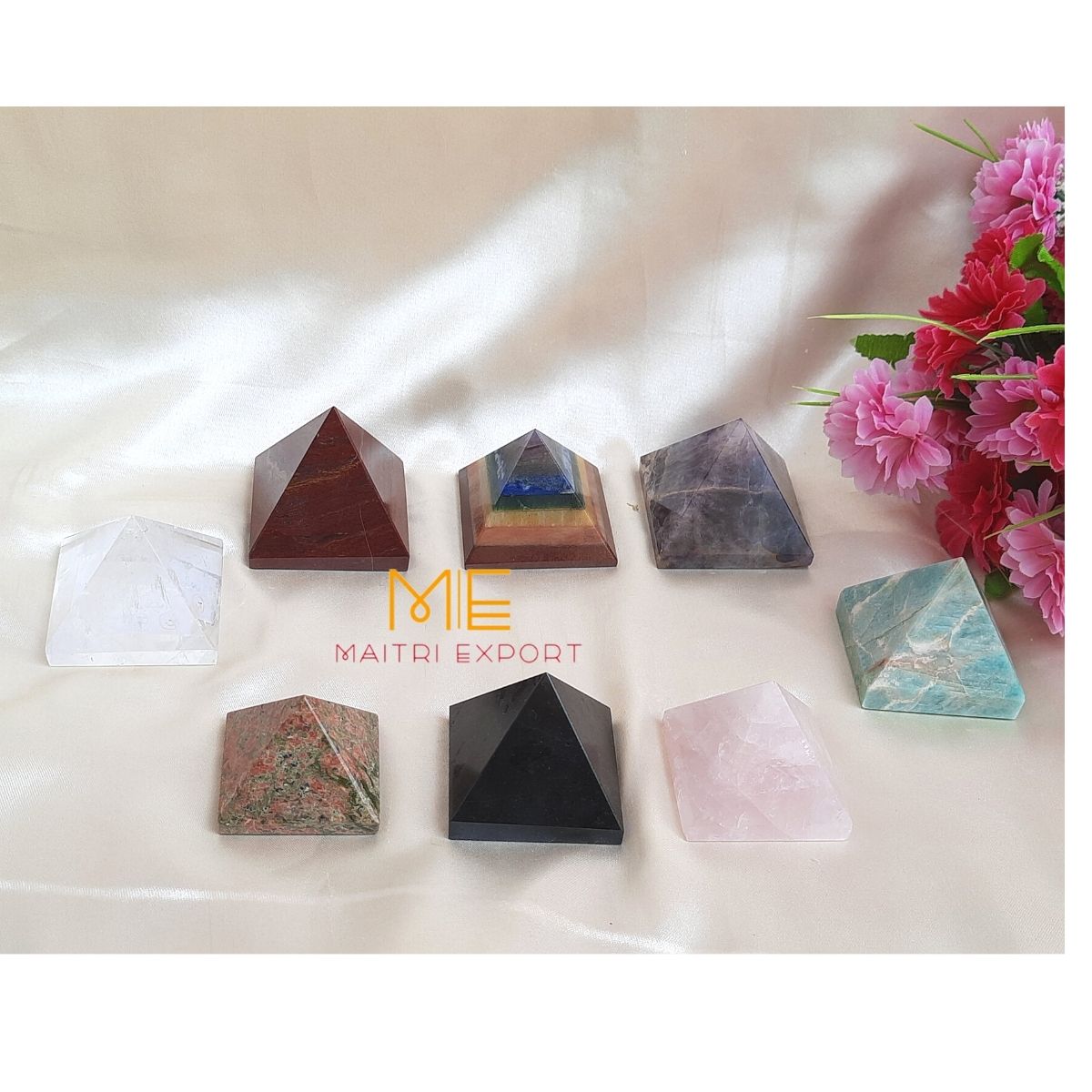 Natural Healing Crystal Pyramids ( Approx 2 inches )-Maitri Export | Crystals Store