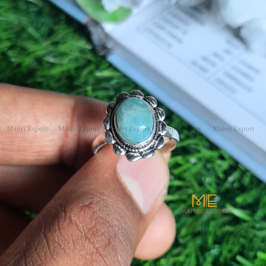 Natural Healing Crystal Gem Quality Stone Adjustable Rings-Amazonite-Maitri Export | Crystals Store