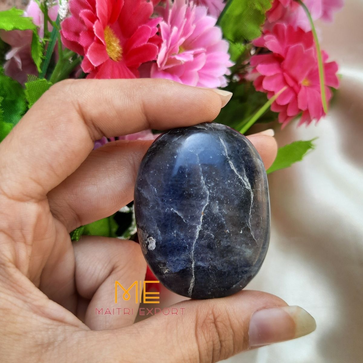 Natural different crystal palmstone for meditation and healing-Iolite-Maitri Export | Crystals Store