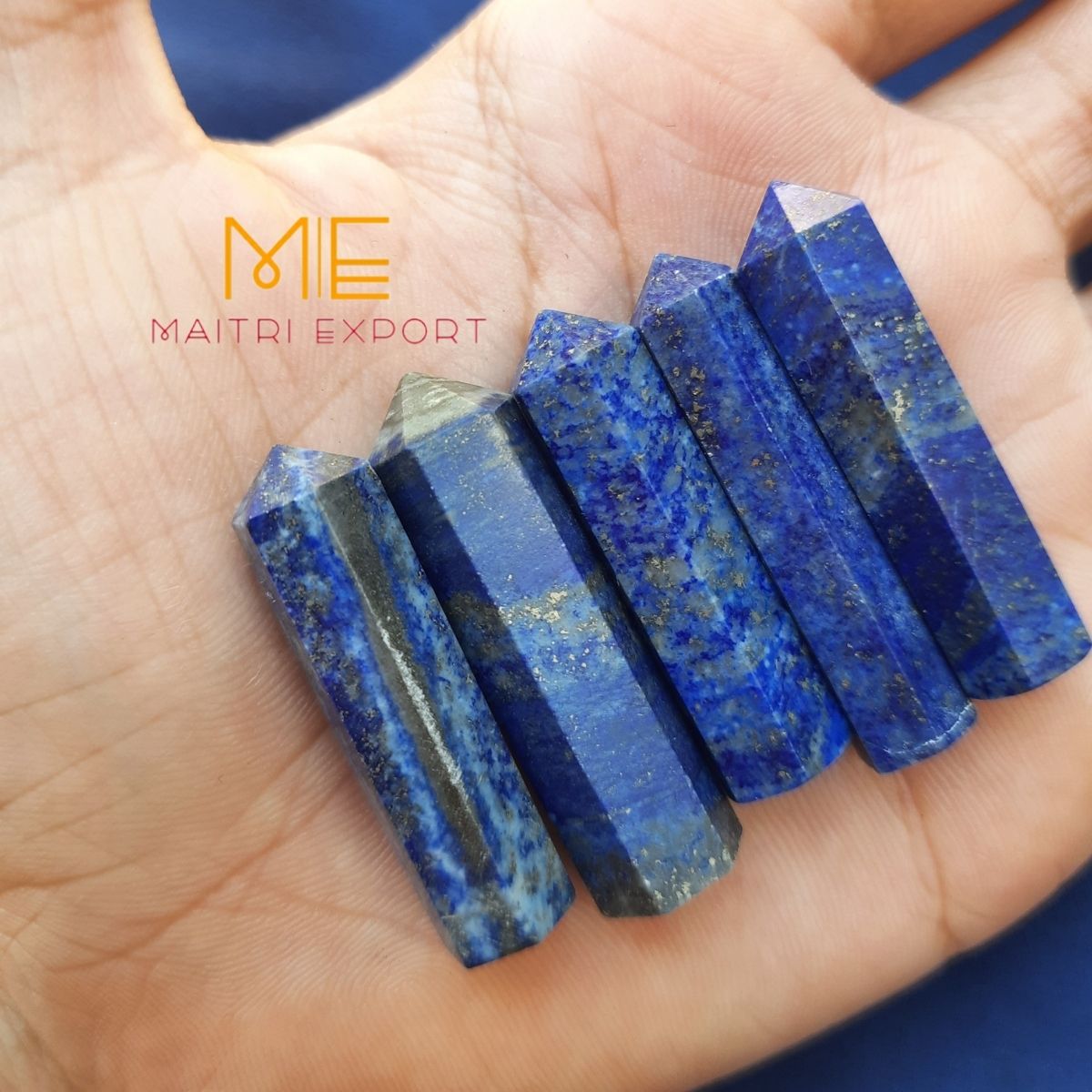 Single point pencil / small tower-Lapis Lazuli-Maitri Export | Crystals Store