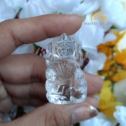 Clear Quartz Crystal Mini Carvings-Lakshmiji-Maitri Export | Crystals Store