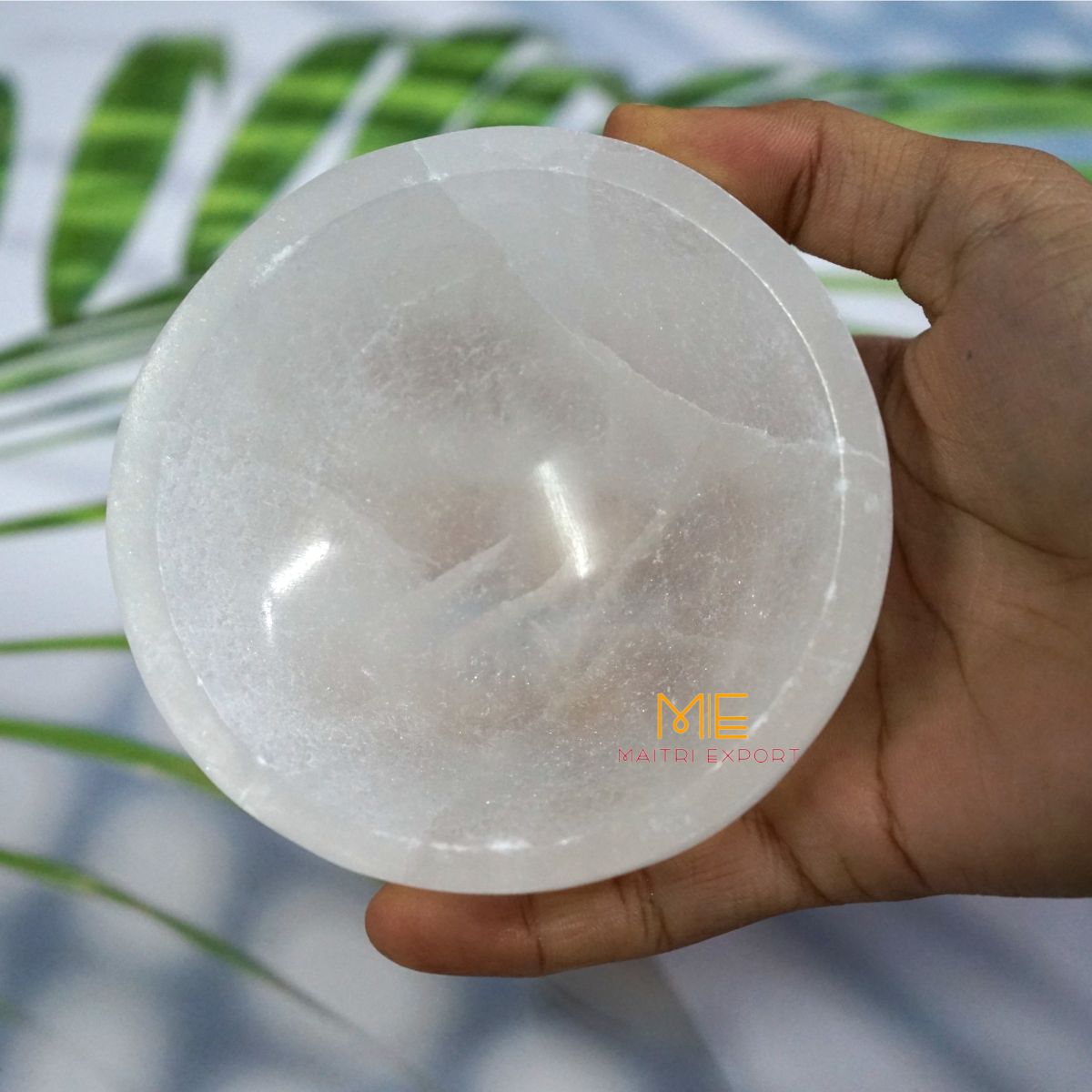 Natural Selenite crystal hand carved bowl in different shapes-Maitri Export | Crystals Store