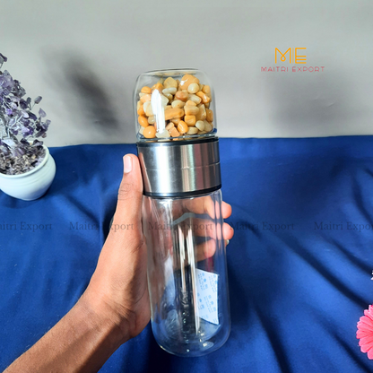 Healing Elixir Chips bottle 500ml ( water passing through chips )-Golden Agate-Maitri Export | Crystals Store