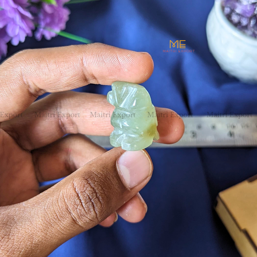 1 Inch Handcrafted Owl Crystal figurine / Carving-Green Aventurine-Maitri Export | Crystals Store