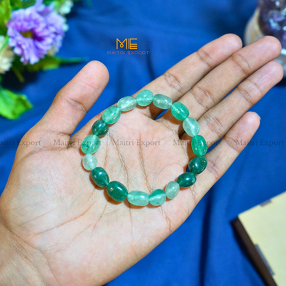 Small Tumble Crystal Beads Bracelet-Green Aventurine-Maitri Export | Crystals Store