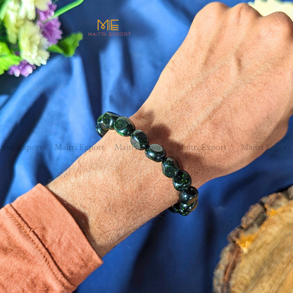 Small Tumble Crystal Beads Bracelet-Green Goldstone-Maitri Export | Crystals Store