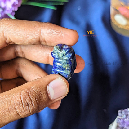 1 Inch Handcrafted Owl Crystal figurine / Carving-Lapis Lazuli-Maitri Export | Crystals Store