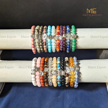 Customized Crystal Bracelet- 8mm-Maitri Export | Crystals Store