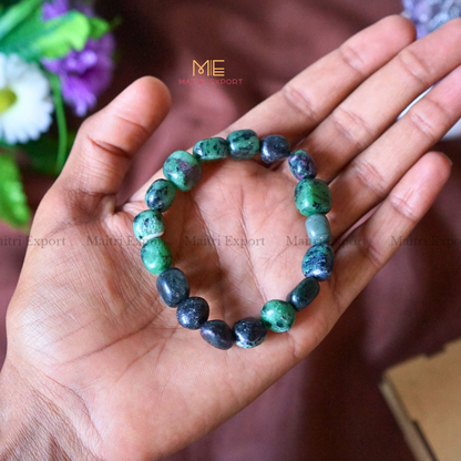 Small Tumble Crystal Beads Bracelet-Ruby Zoisite-Maitri Export | Crystals Store