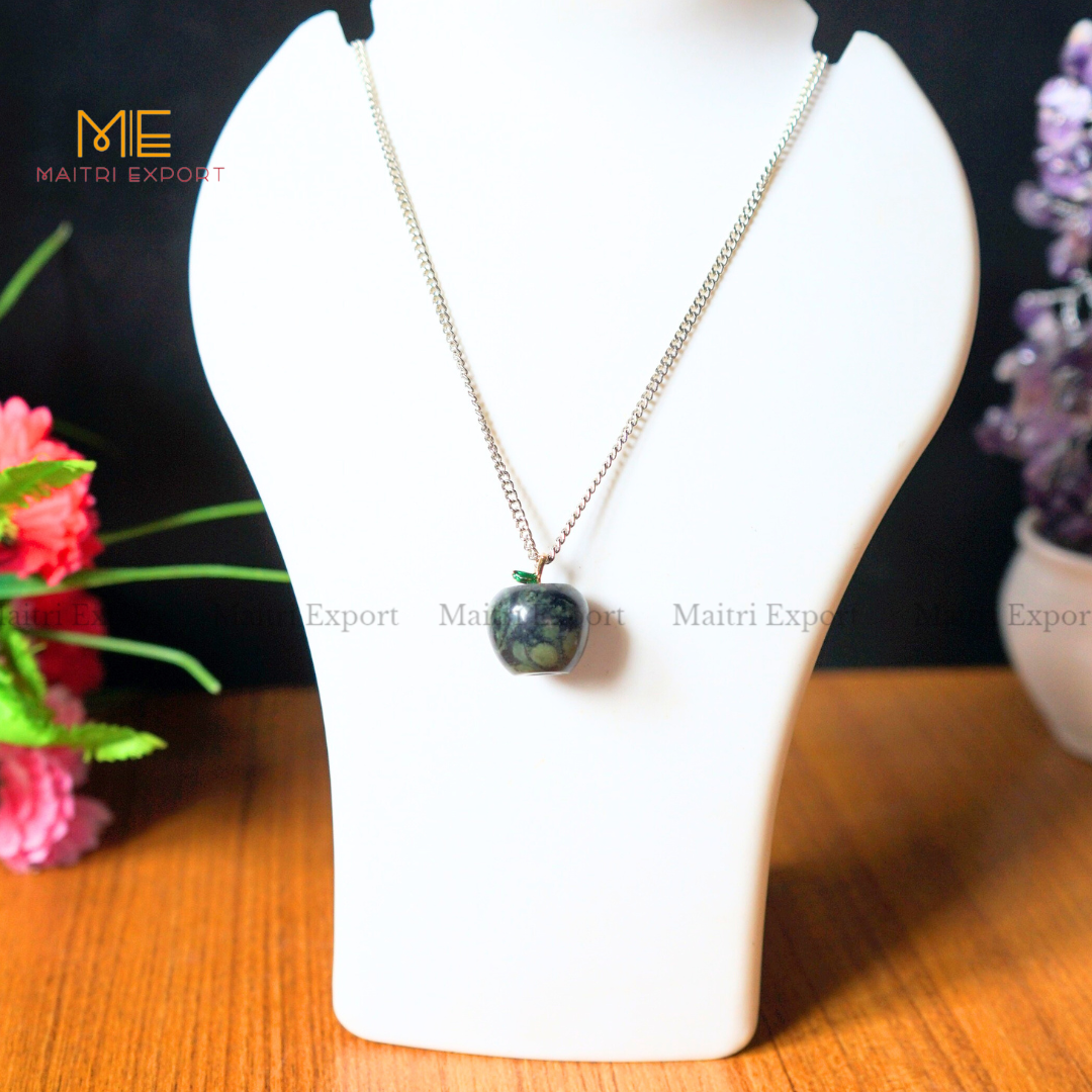 Natural crystal stone Apple shaped gemstone Pendant-Kambaba Jasper-Maitri Export | Crystals Store