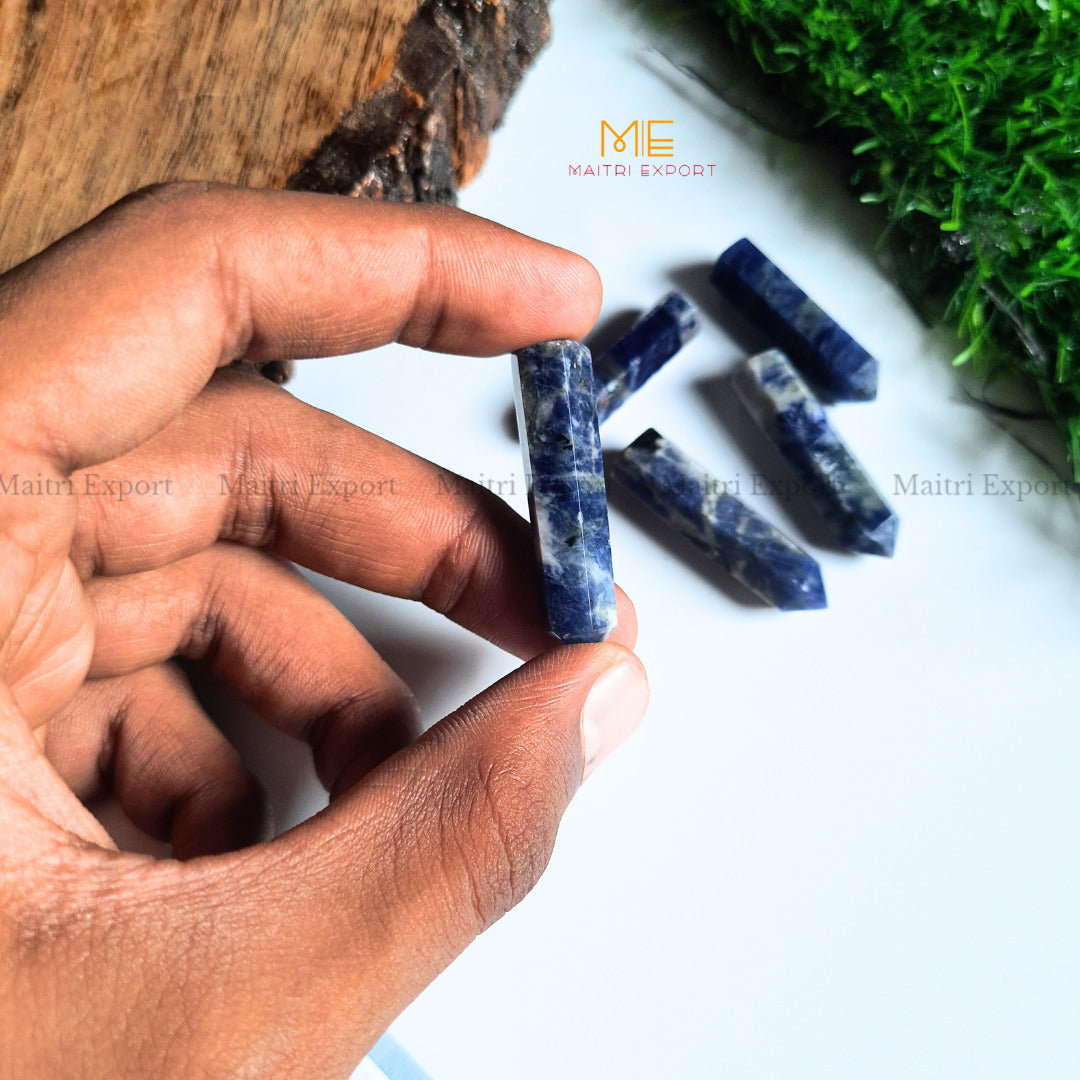 Single point pencil / small tower-Sodalite-Maitri Export | Crystals Store