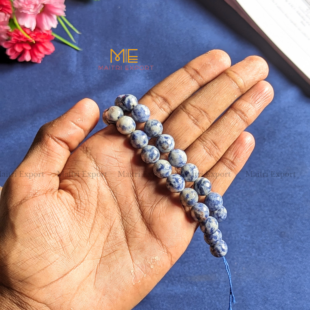 Loose 10mm Crystal Beads Faceted / Diamond cut Line for Bracelets / Jewellery-Sodalite-Maitri Export | Crystals Store