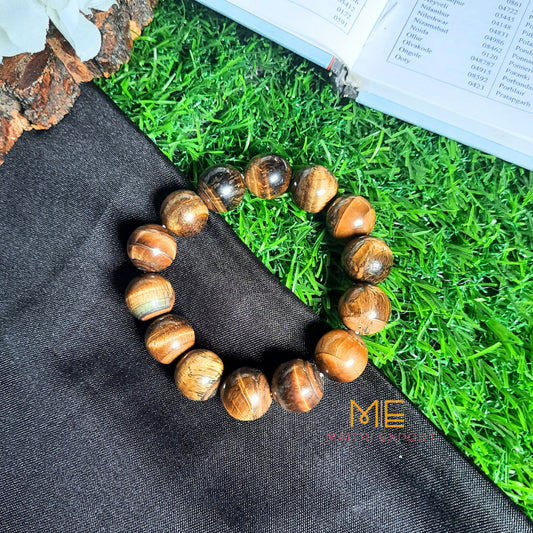 Tiger eye 14mm beads bracelet-Maitri Export | Crystals Store