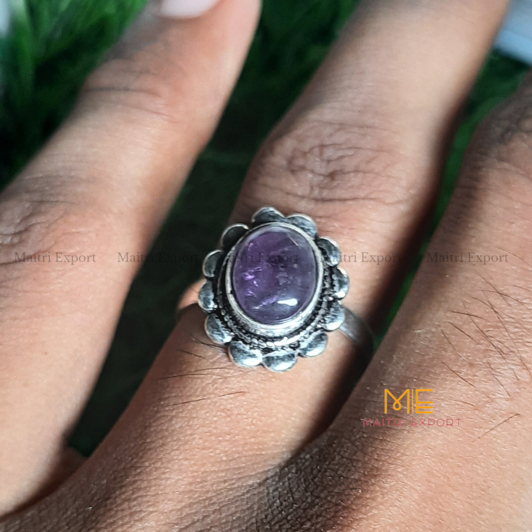 Natural Healing Crystal Gem Quality Stone Adjustable Rings-Maitri Export | Crystals Store